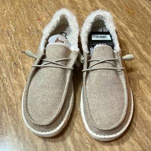 Brand new hey dudes Wendy funk wool beige women size 8